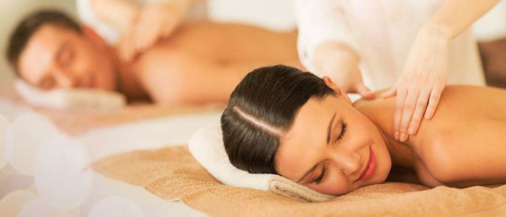 Couple getting a massage